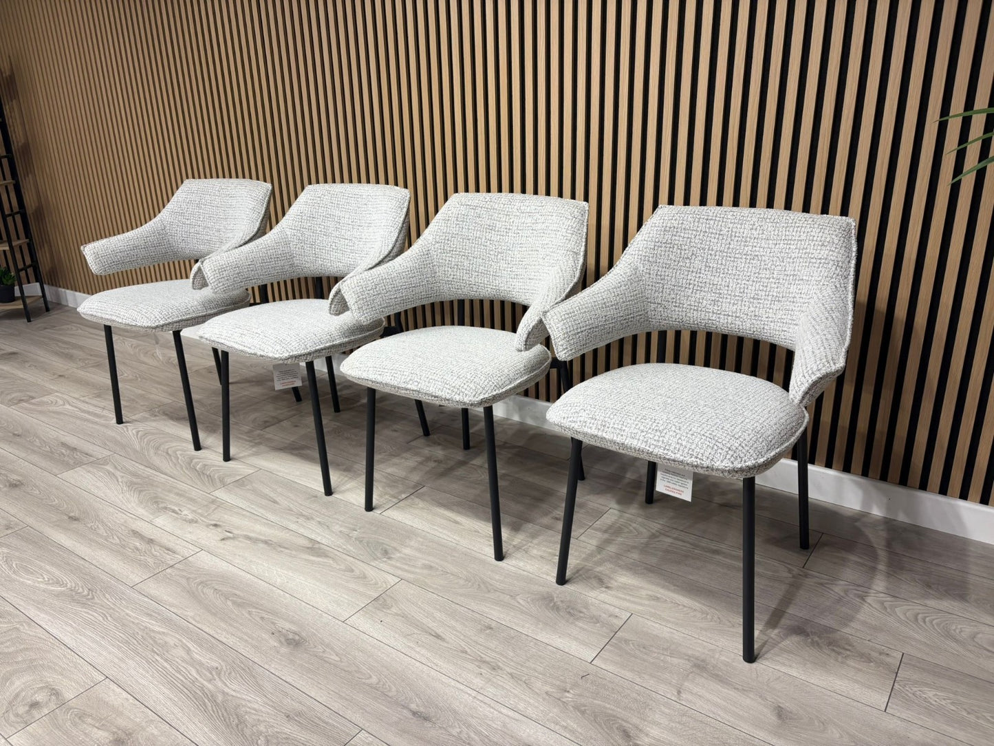 NEXT Sample - Textured natural dining chairs