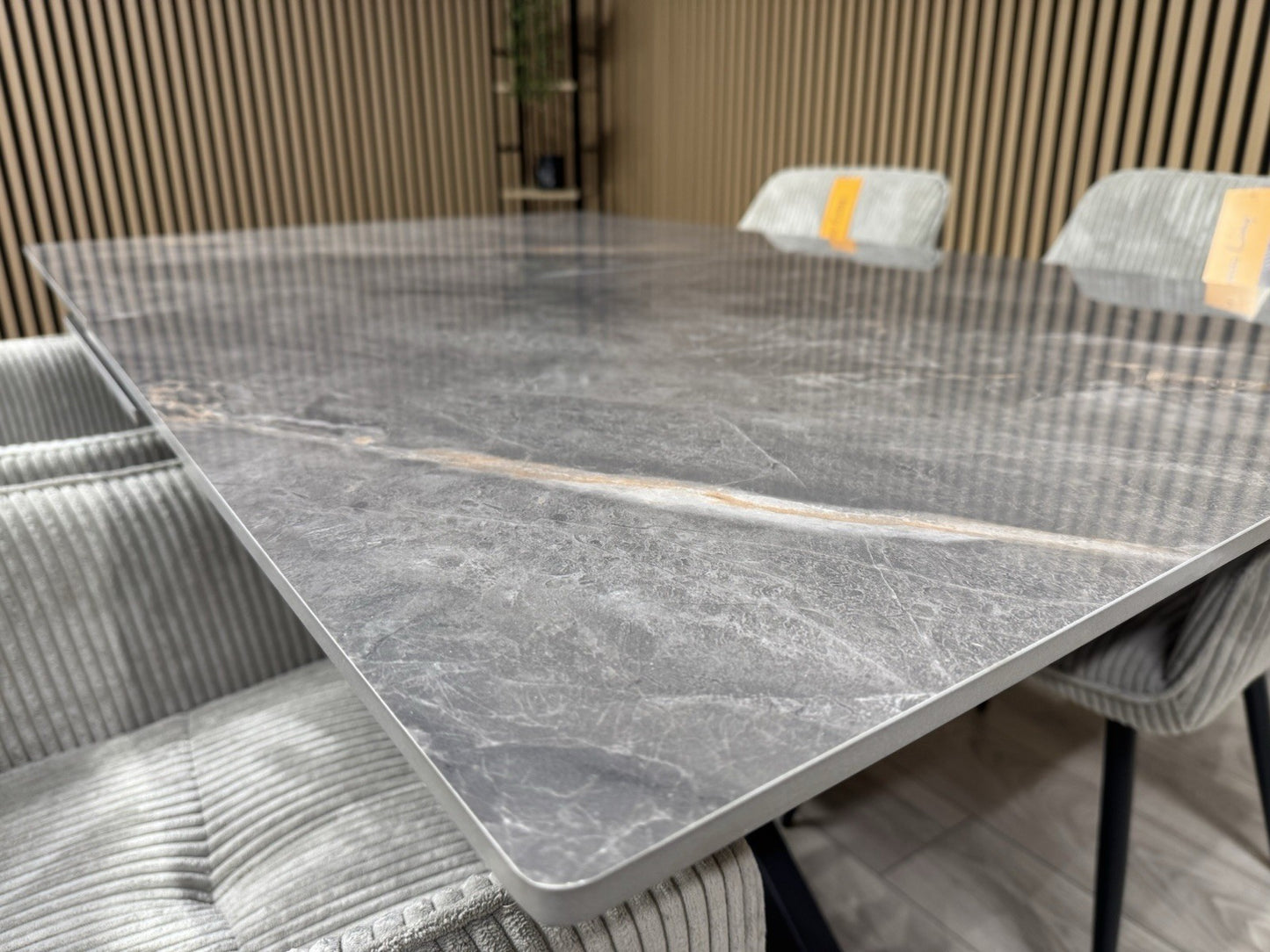 NEXT Sample - CRETE Marble Effect Extending Dining Table + 4 x Chairs. RRP £1899