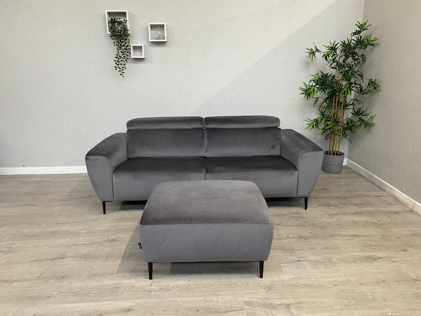 Furniture Village Nicoletti MILANO Fabric 3 Seater Sofa + Footstool - RRP £4,090