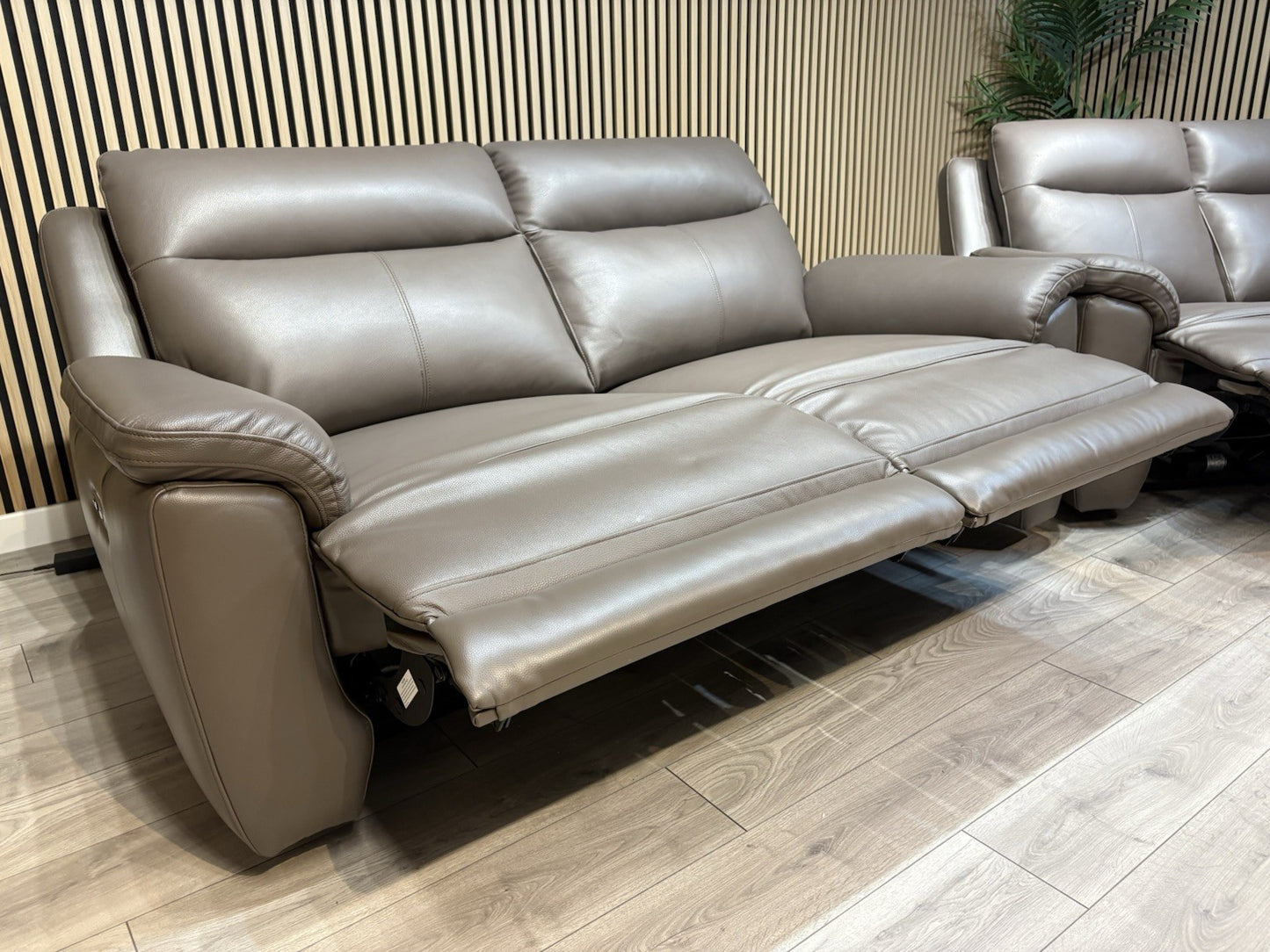 NAVONA 3 Seater + 2 Seater Leather Sofa Set, Power Recliners - RRP £3,498