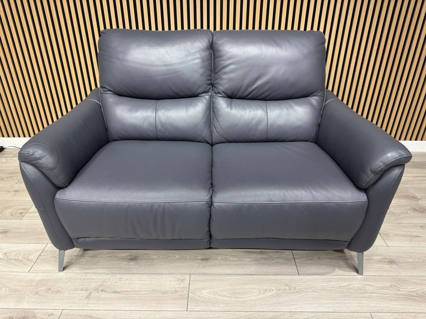 Furniture Village DAYTONA Leather 2 Seater Sofa, Lavender Grey - RRP £1,495