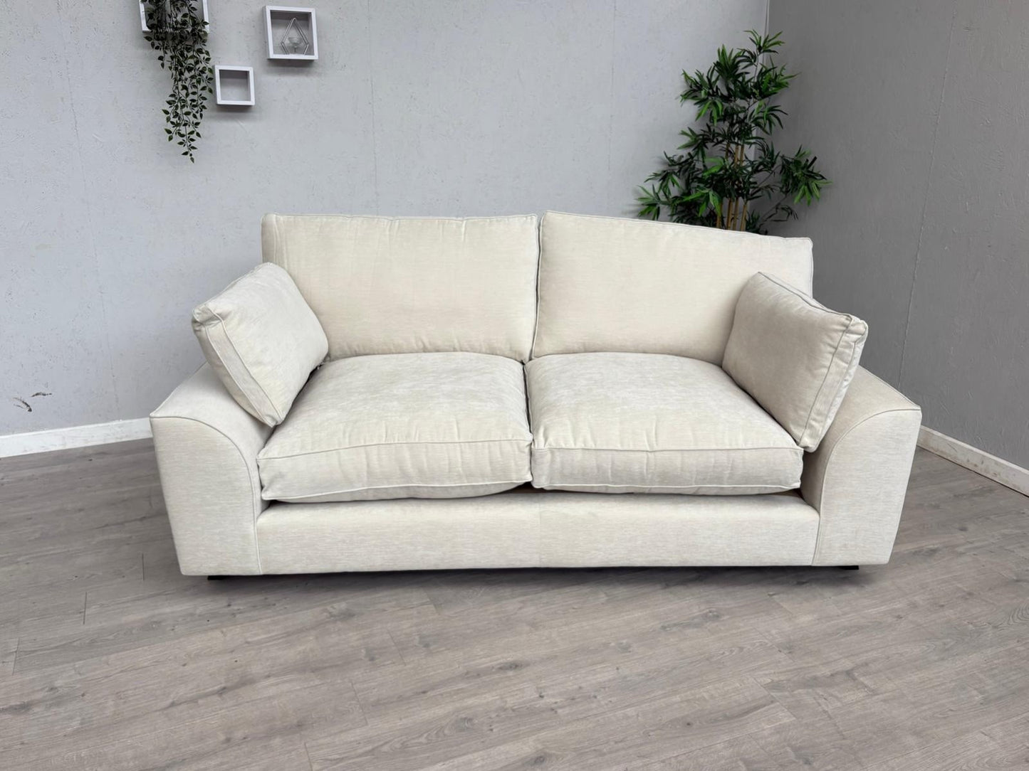 NEXT - STAMFORD Large 3 Seater Grand Sit Sofa, Fine Chenille Oyster - RRP £1,450