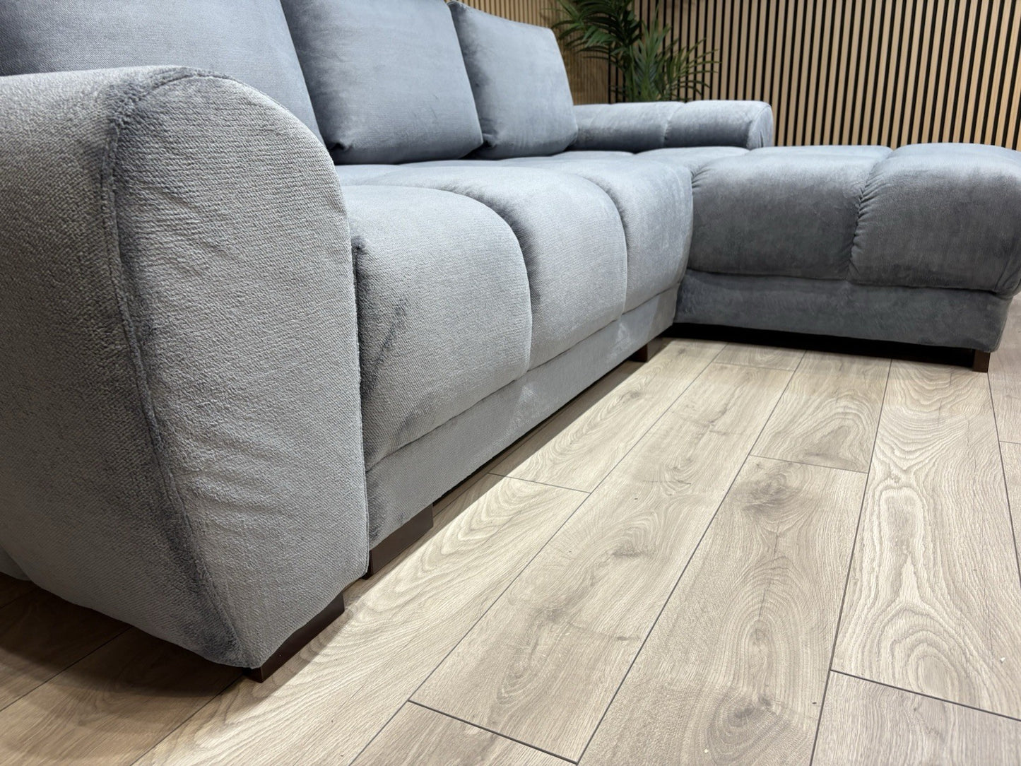AZZURO Premium Fabric Corner Chaise Sofa Bed with Storage, Grey - RRP £1,799