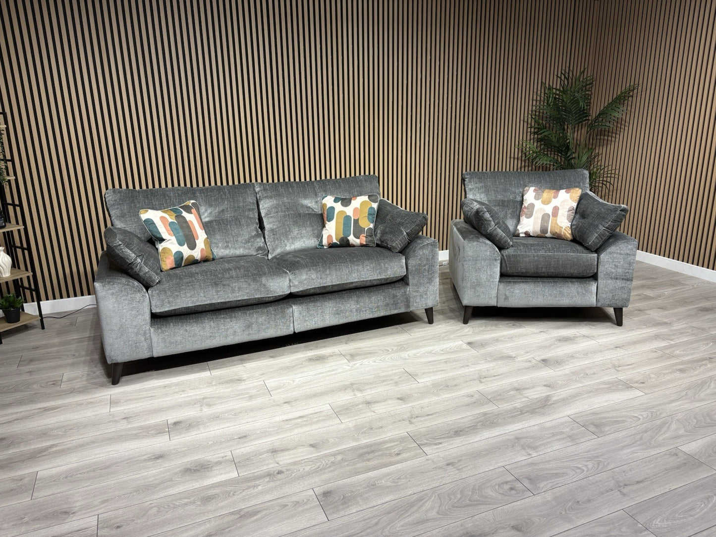 Furniture Village MALIBU Fabric 3 Seater Sofa + Armchair, Recliners - RRP £3,440