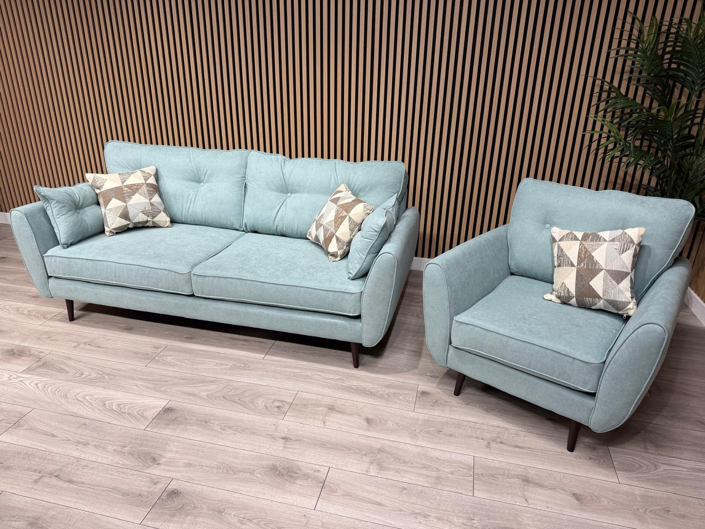 DFS - Zinc 3 Seater & Chair Fabric Seater Sofa Set RRP £1799