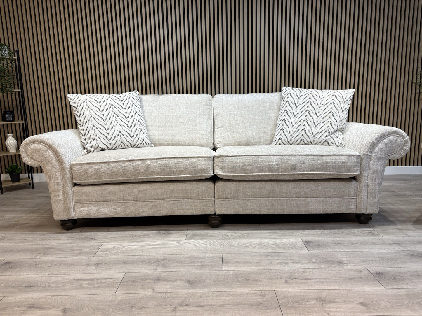 NEW BLENHEIM Fabric 4 Seater Sofa + Loveseat Armchair - RRP £4,540
