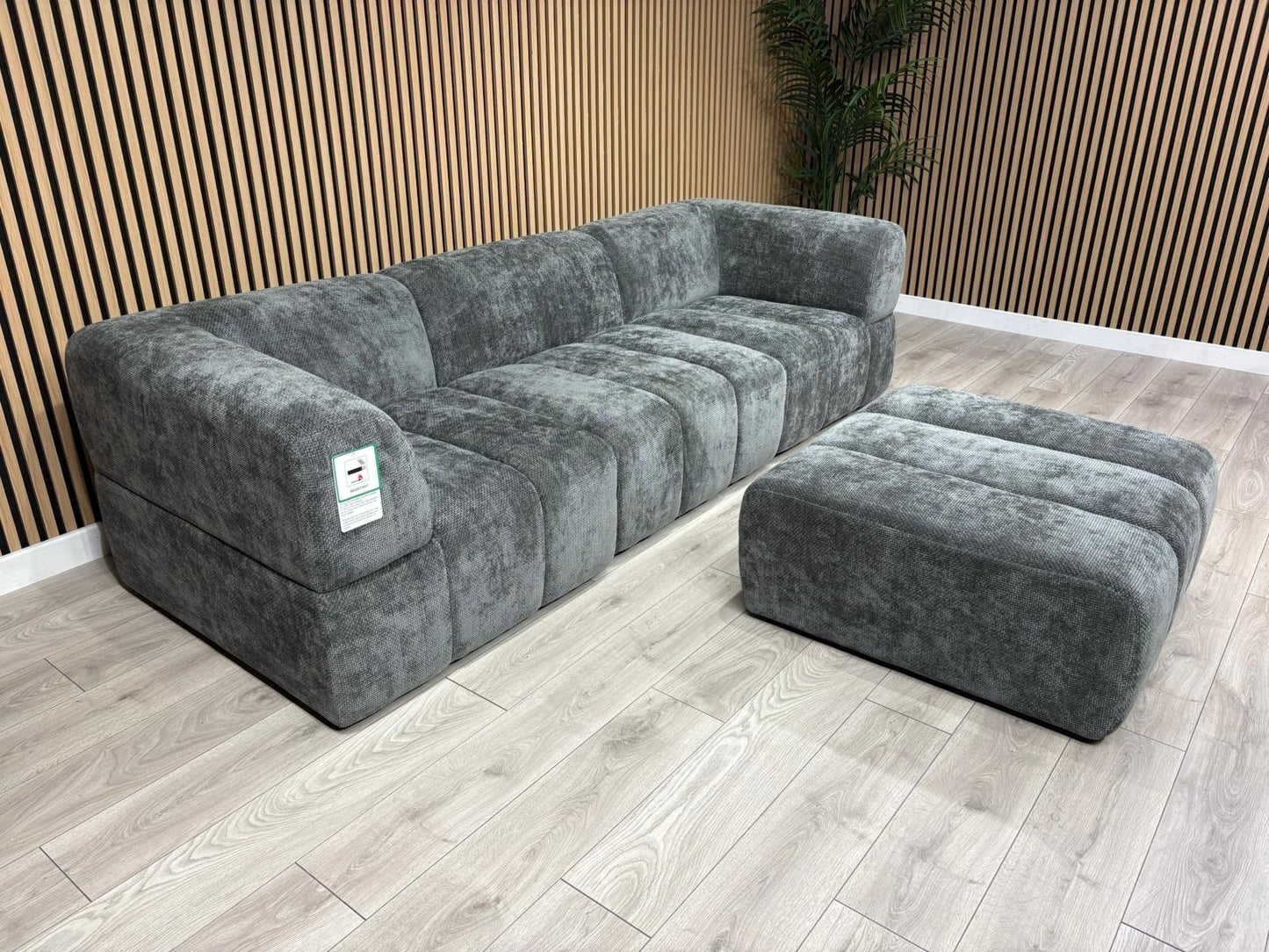 Taskers KIRWIN Large Fabric 3 Seater Sofa + Footstool - RRP £2,999