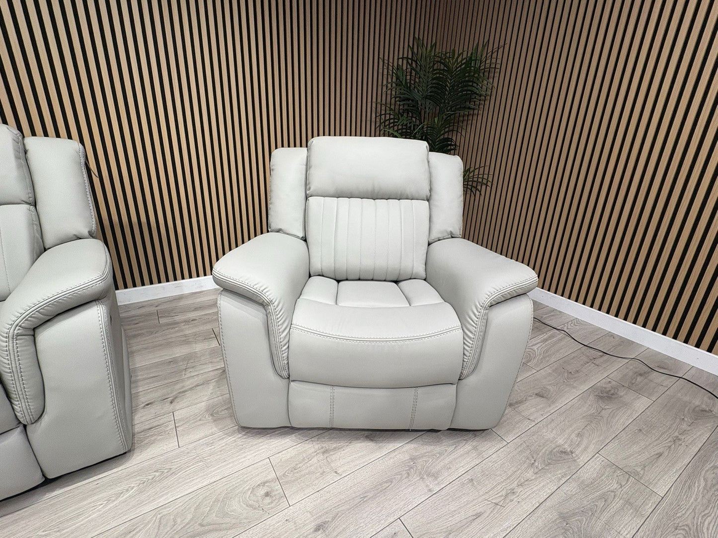 DOMINO Leather 3 Seater Sofa + Armchair Set, Power Recliners - RRP £2,795