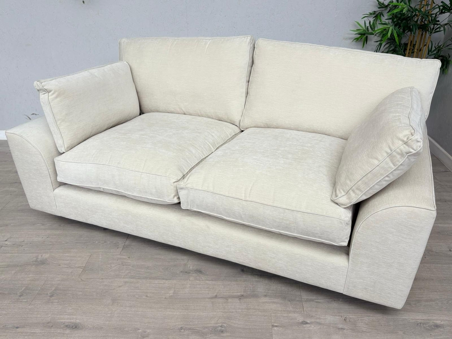 NEXT - STAMFORD Large 3 Seater Grand Sit Sofa, Fine Chenille Oyster - RRP £1,450