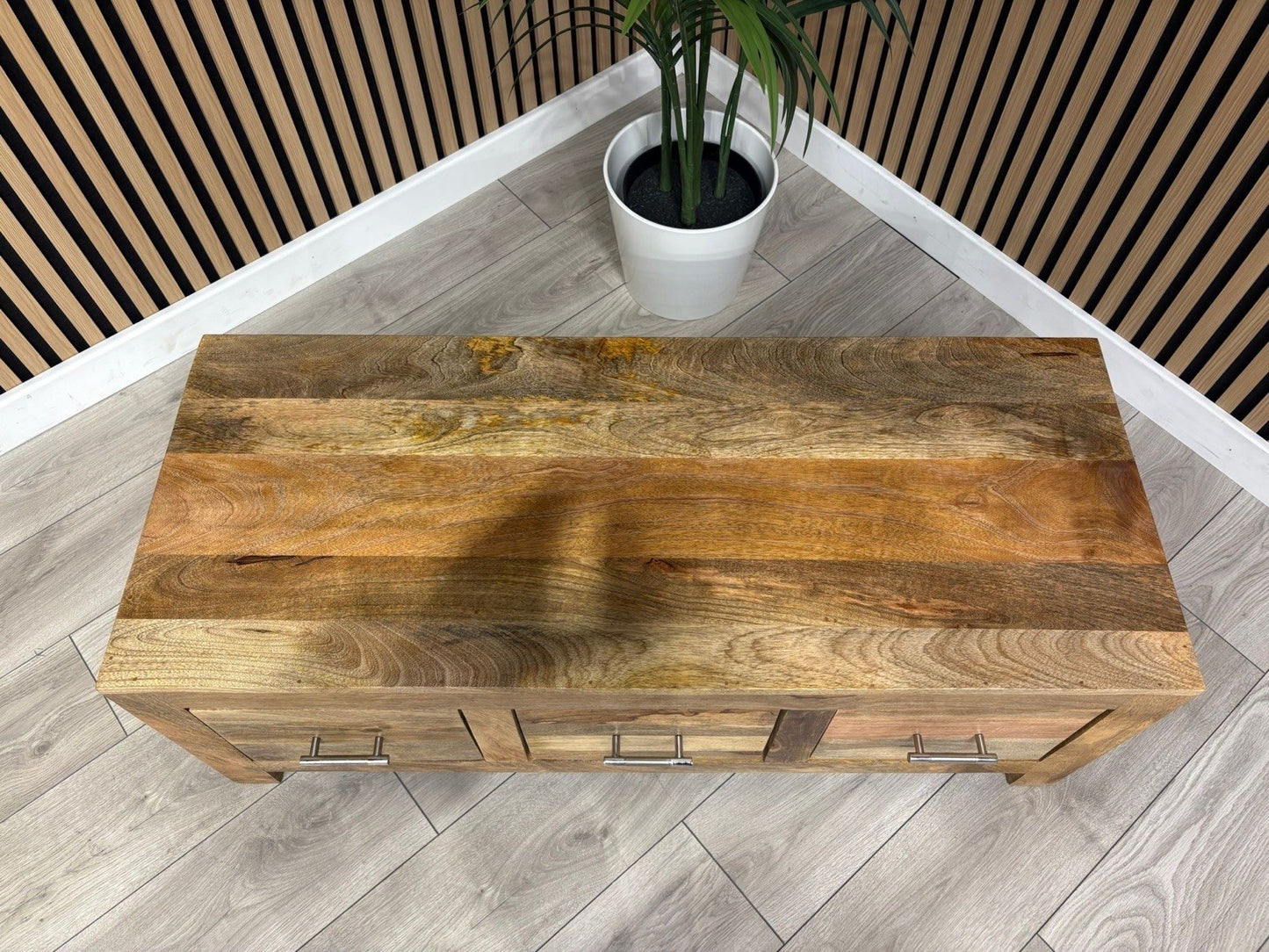 NEXT Sample - Cuba Mango Wood 3 Drawer Coffee Table - RRP: £695
