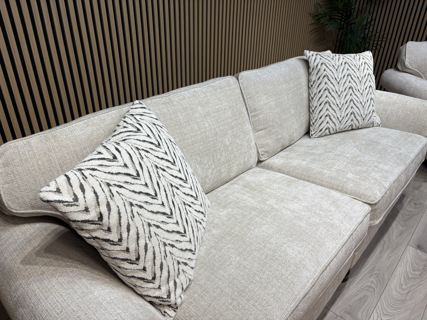 NEW BLENHEIM Fabric 4 Seater Sofa + Loveseat Armchair - RRP £4,540