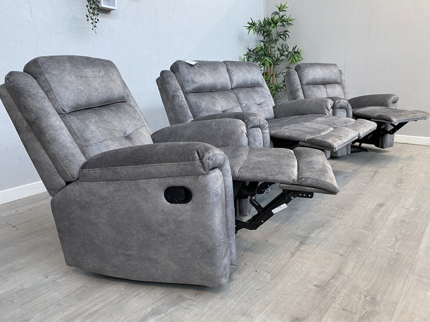 DFS - CASIMIR Style Fabric 2 Seater Sofa + 2 x Armchairs, Recliners - RRP £2,297
