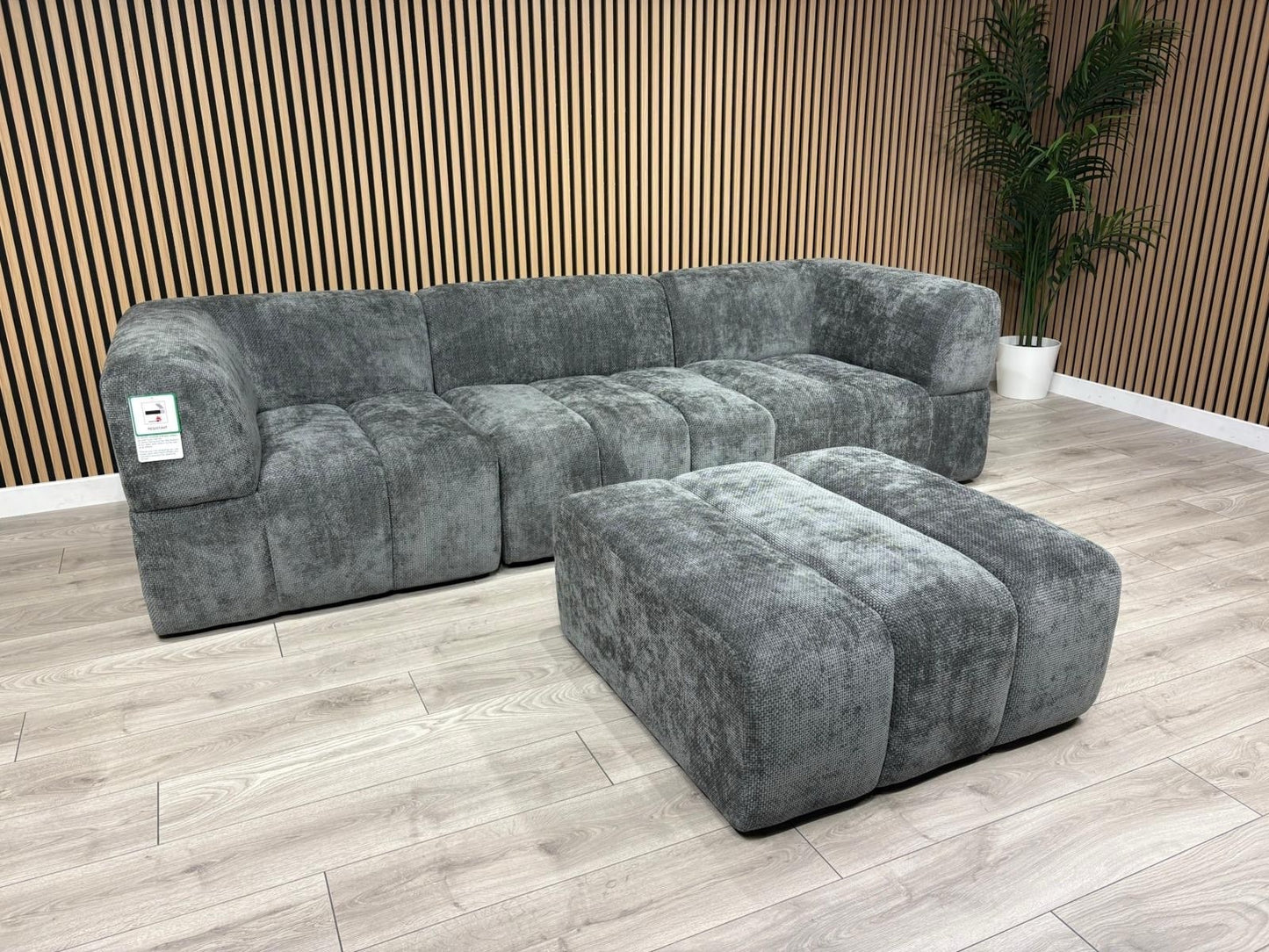 Taskers KIRWIN Large Fabric 3 Seater Sofa + Footstool - RRP £2,999