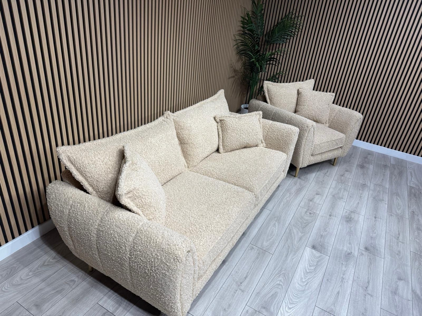 Sofology - Gabrielle Style Fabric 3 Seater Sofa + Armchair Set - RRP £2,898