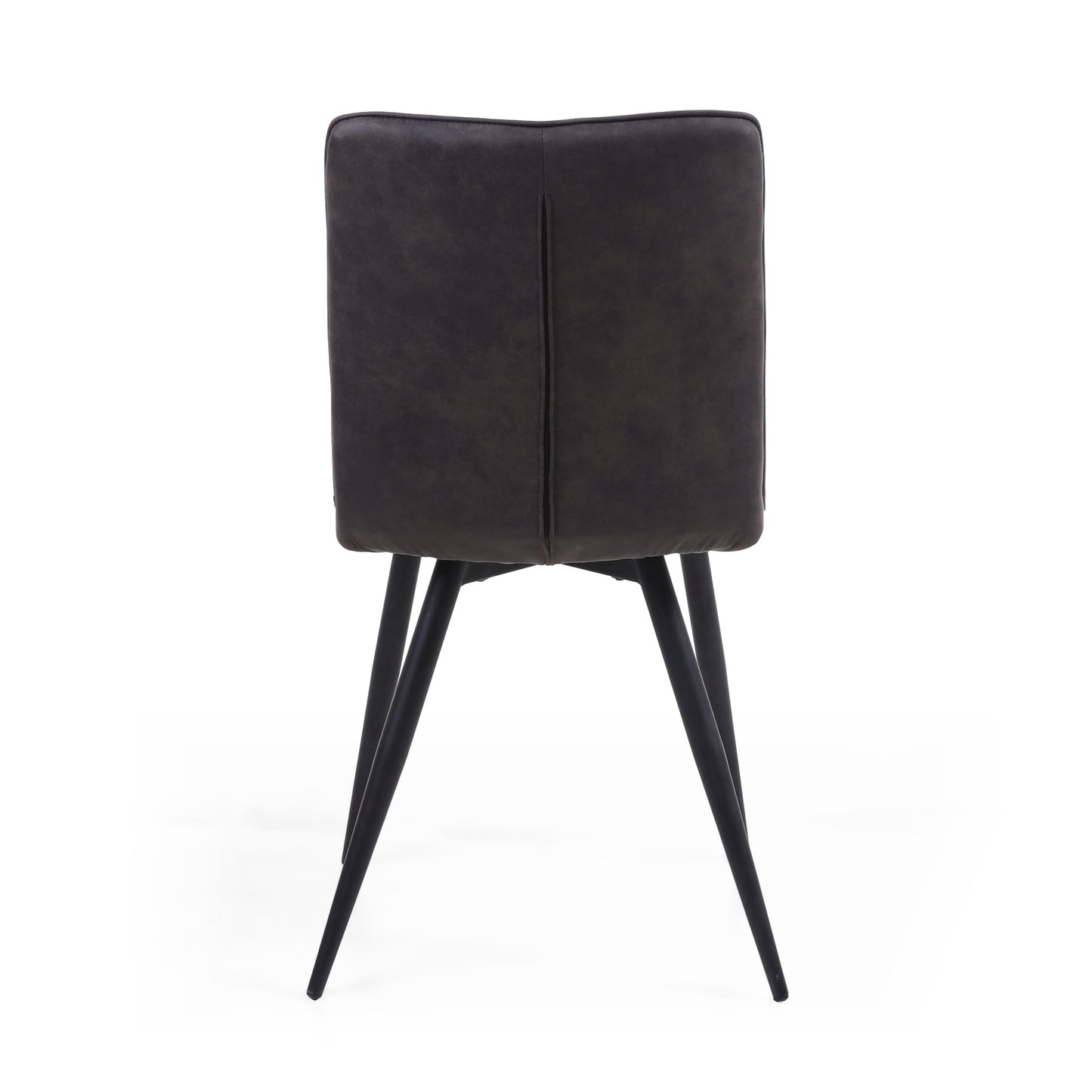 Light Grey 2 Tone Suede Dining Chair Black Legs