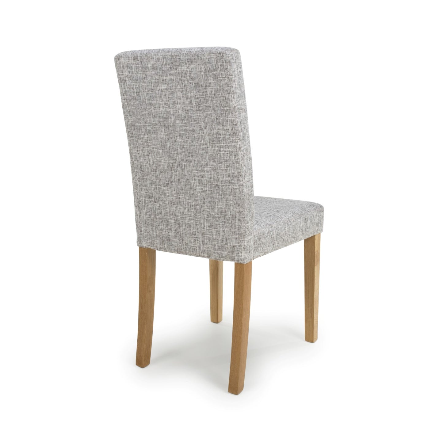 Grey Weave Linen Fabric High Back Dining Chair