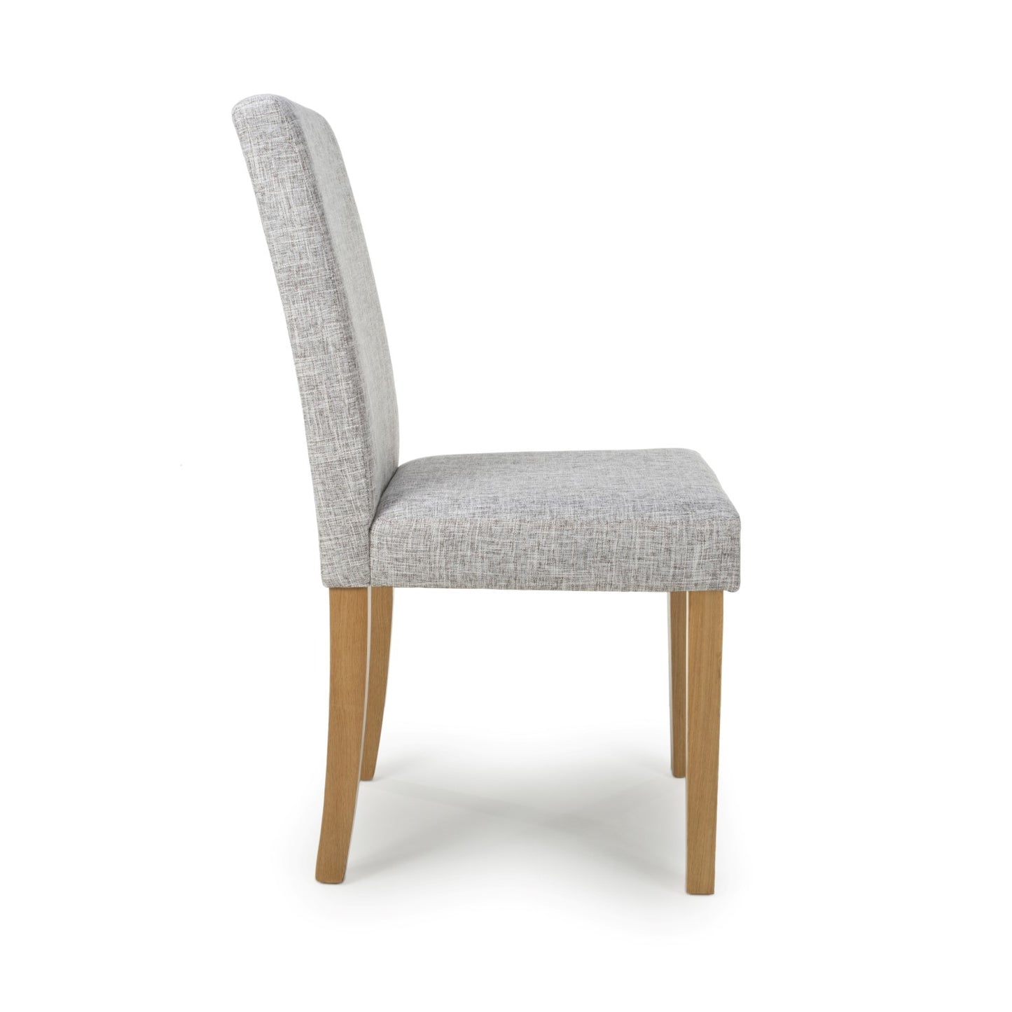 Grey Weave Linen Fabric High Back Dining Chair
