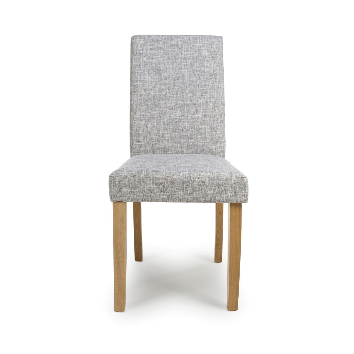 Grey Weave Linen Fabric High Back Dining Chair