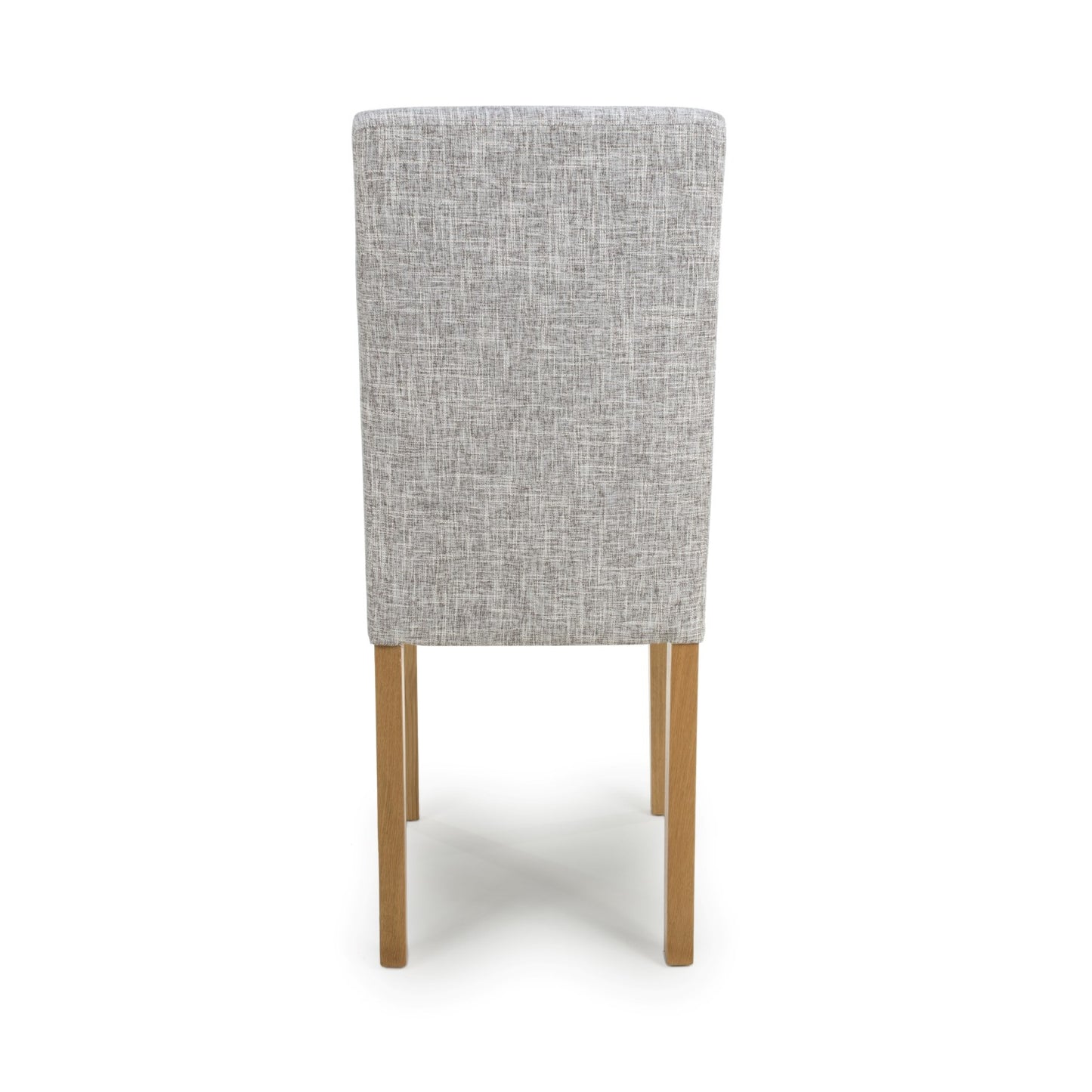 Grey Weave Linen Fabric High Back Dining Chair