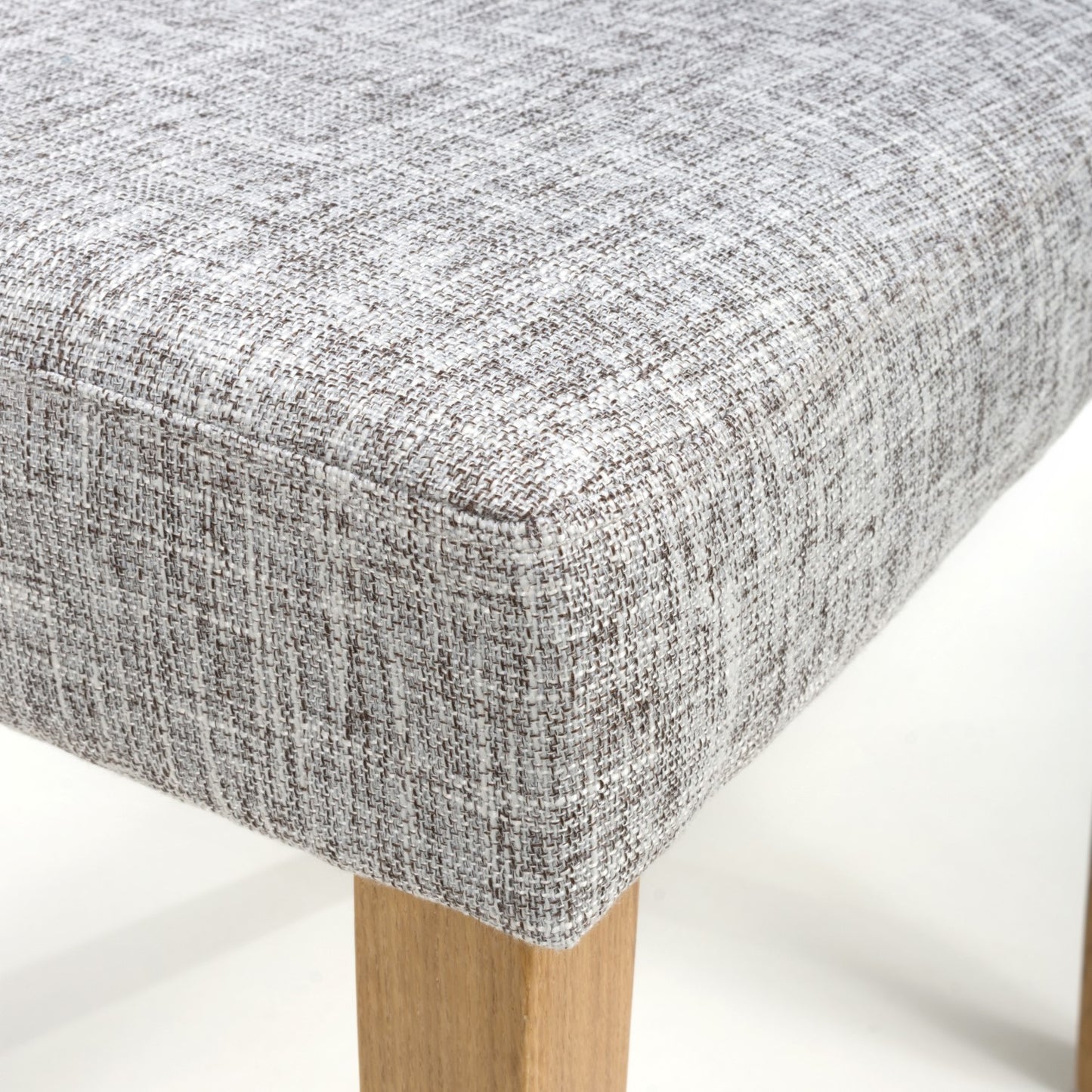 Grey Weave Linen Fabric High Back Dining Chair