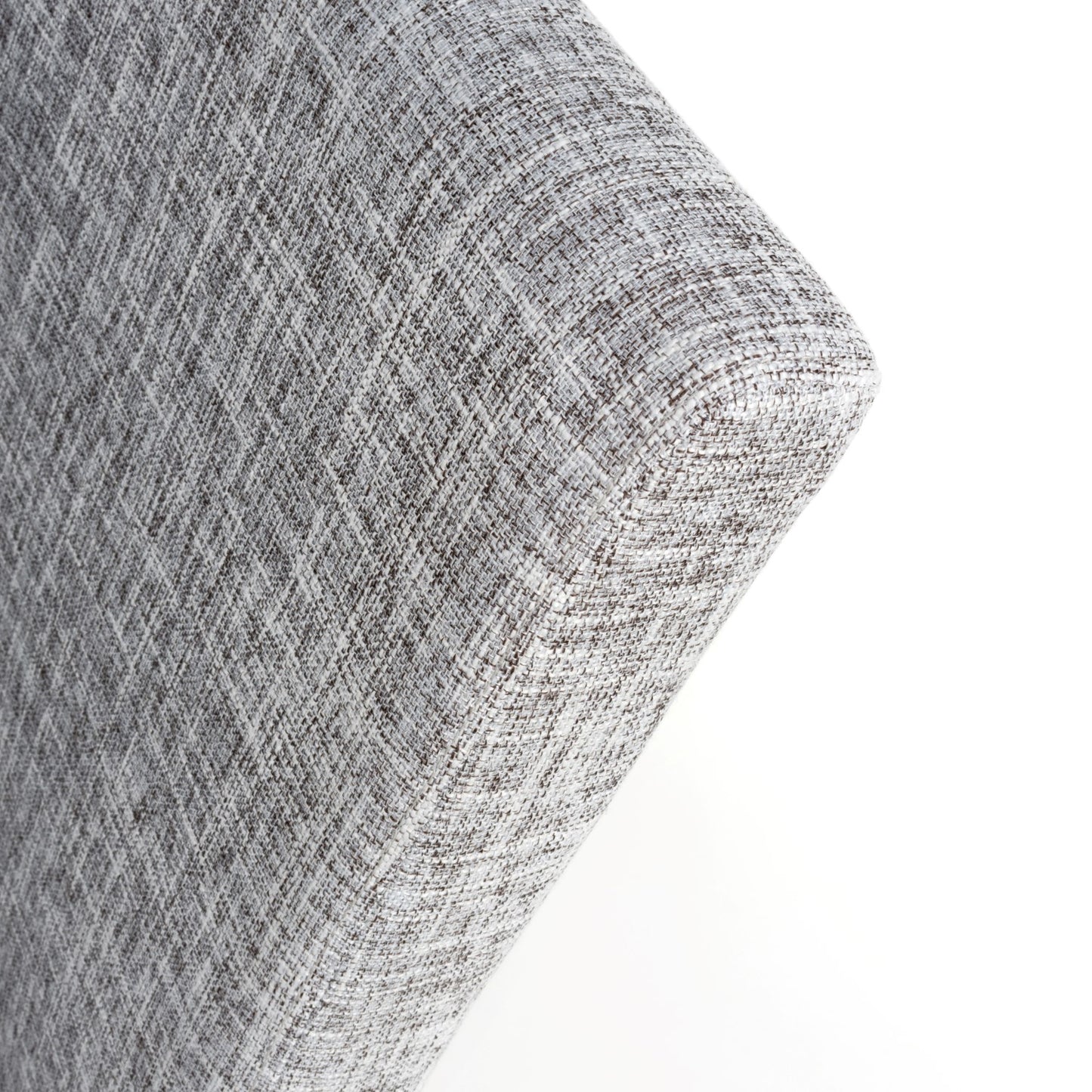 Grey Weave Linen Fabric High Back Dining Chair