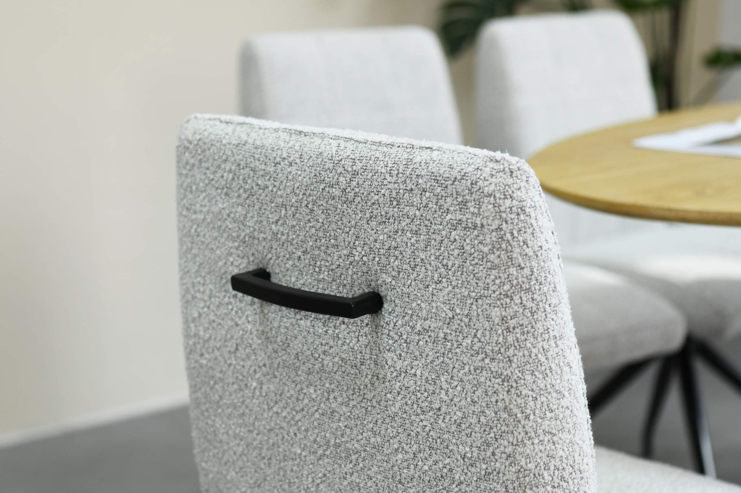 Laurel Boucle Smoke Grey Dining Chair