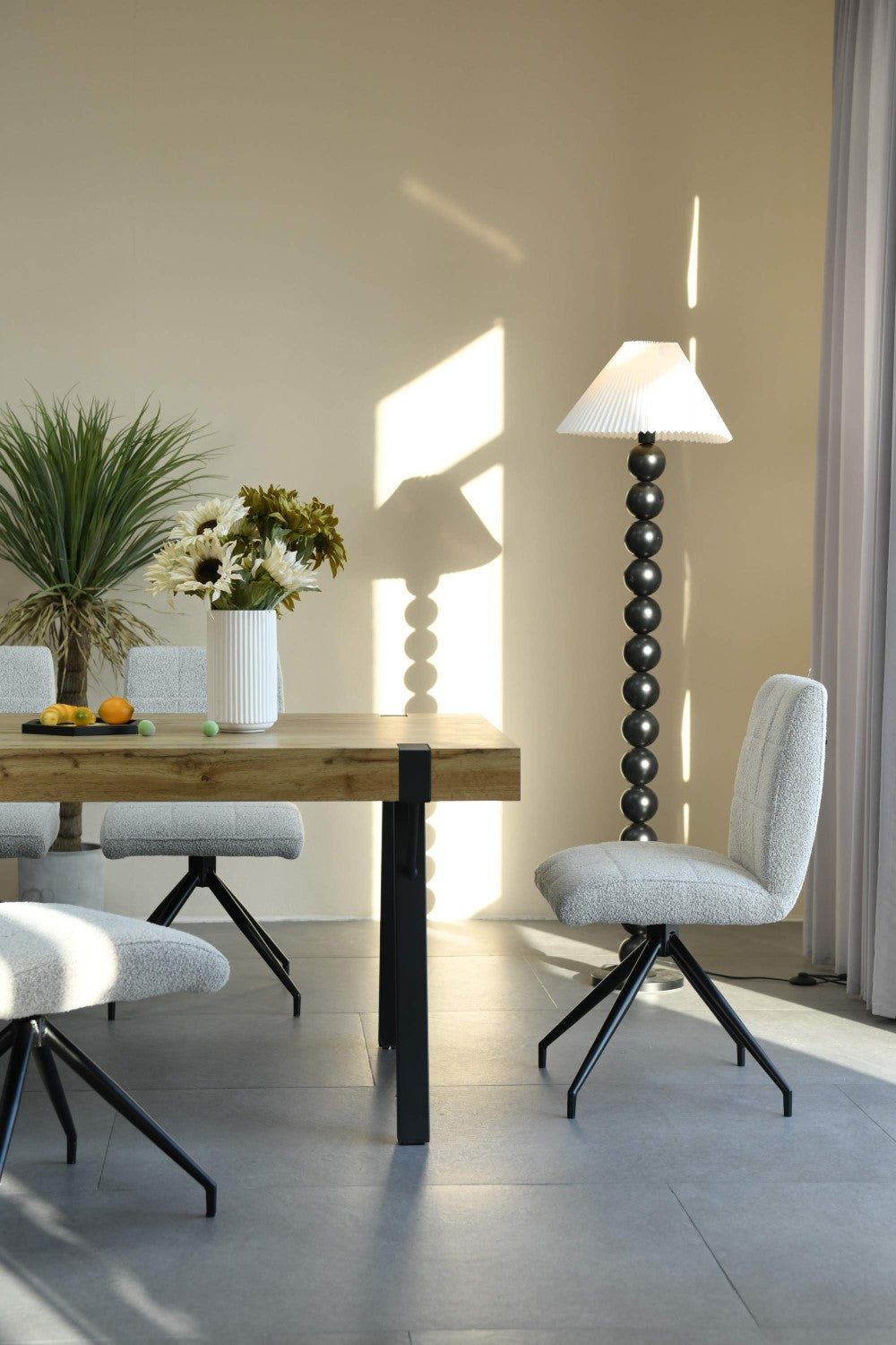 Laurel Boucle Smoke Grey Dining Chair