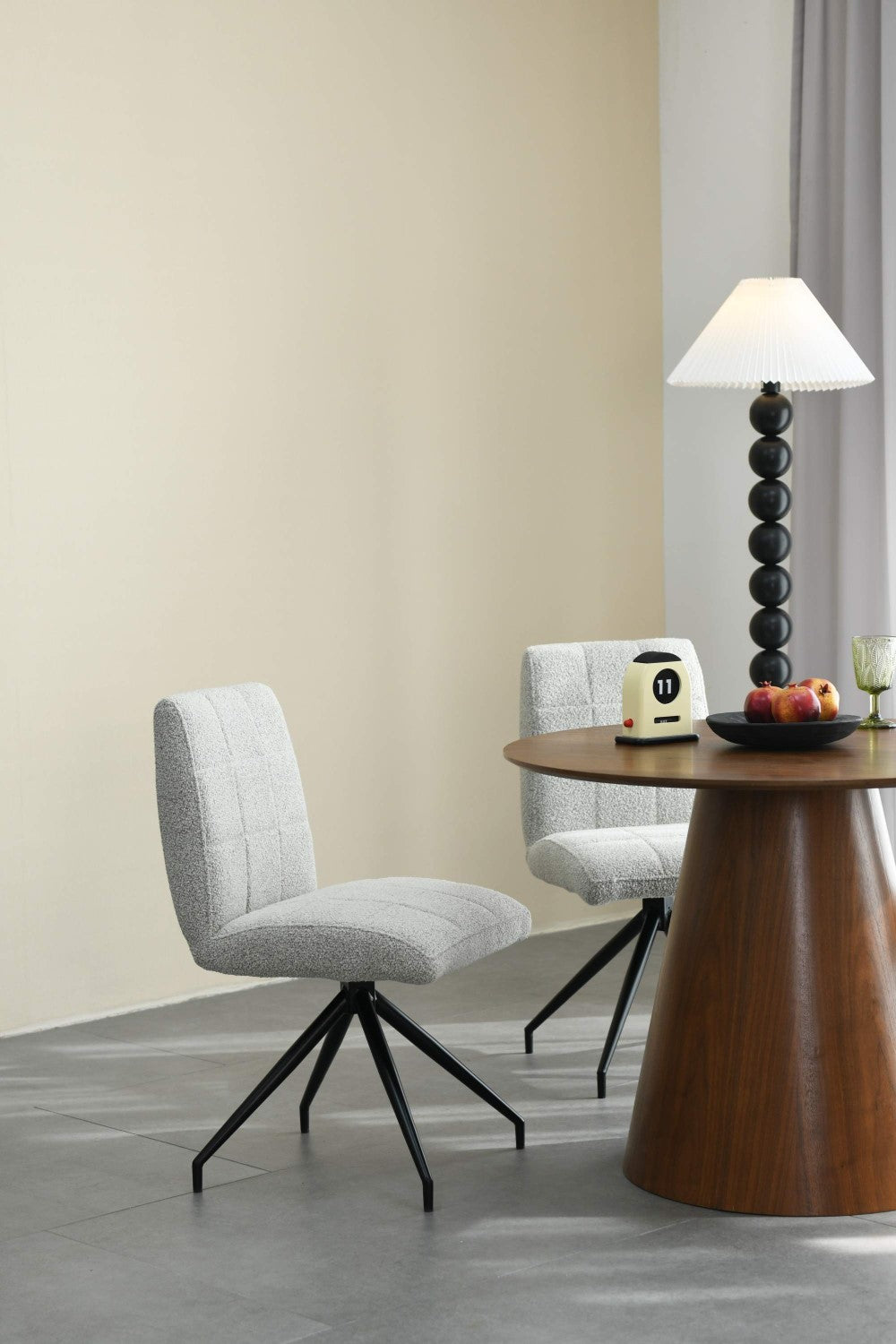 Laurel Boucle Smoke Grey Dining Chair
