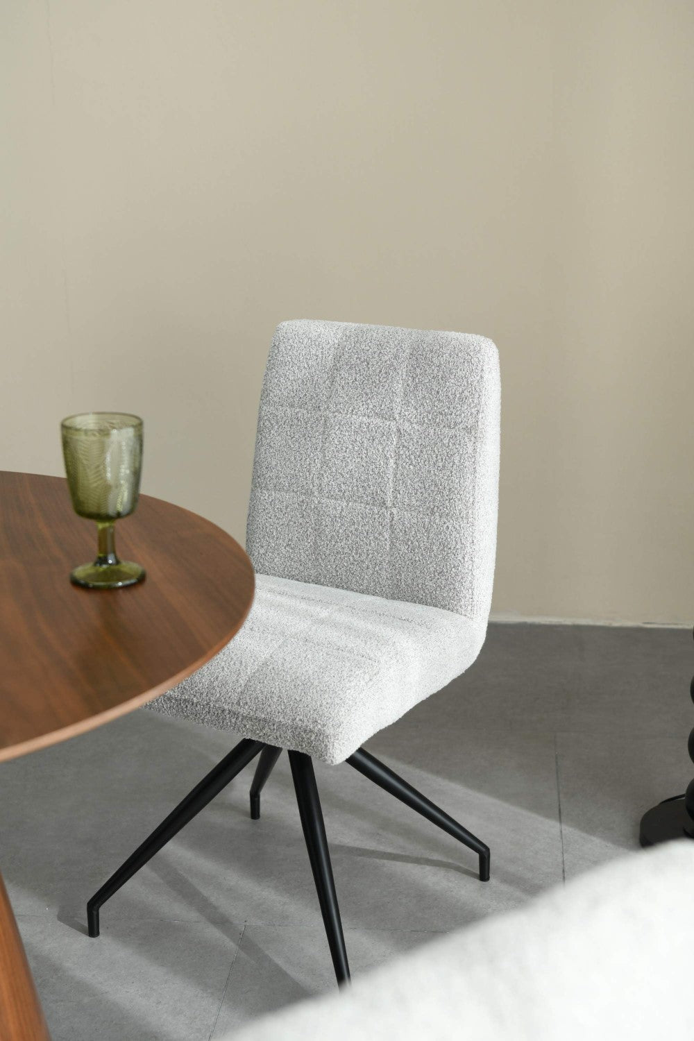Laurel Boucle Smoke Grey Dining Chair