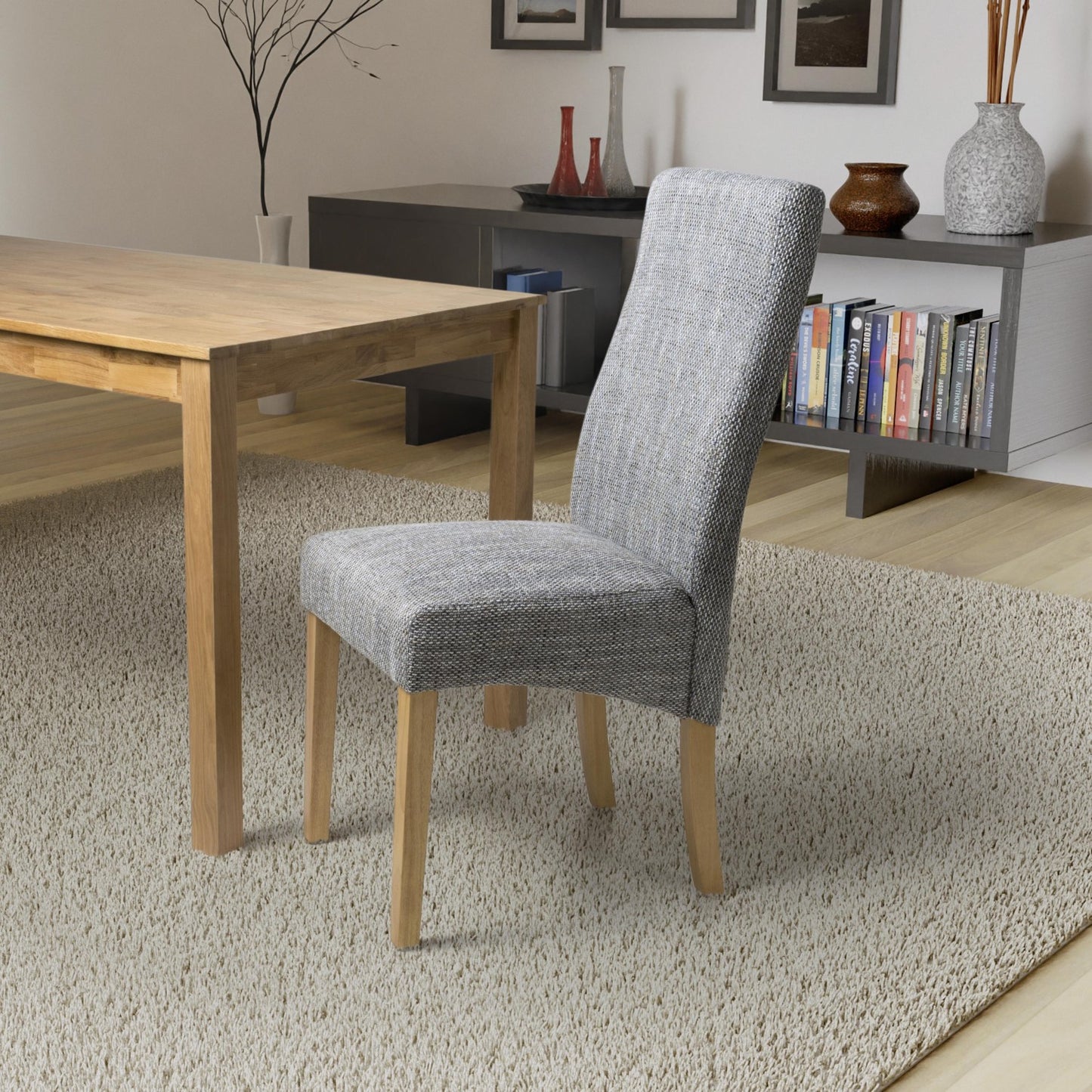 Bailey Tweed Grey Dining Chair