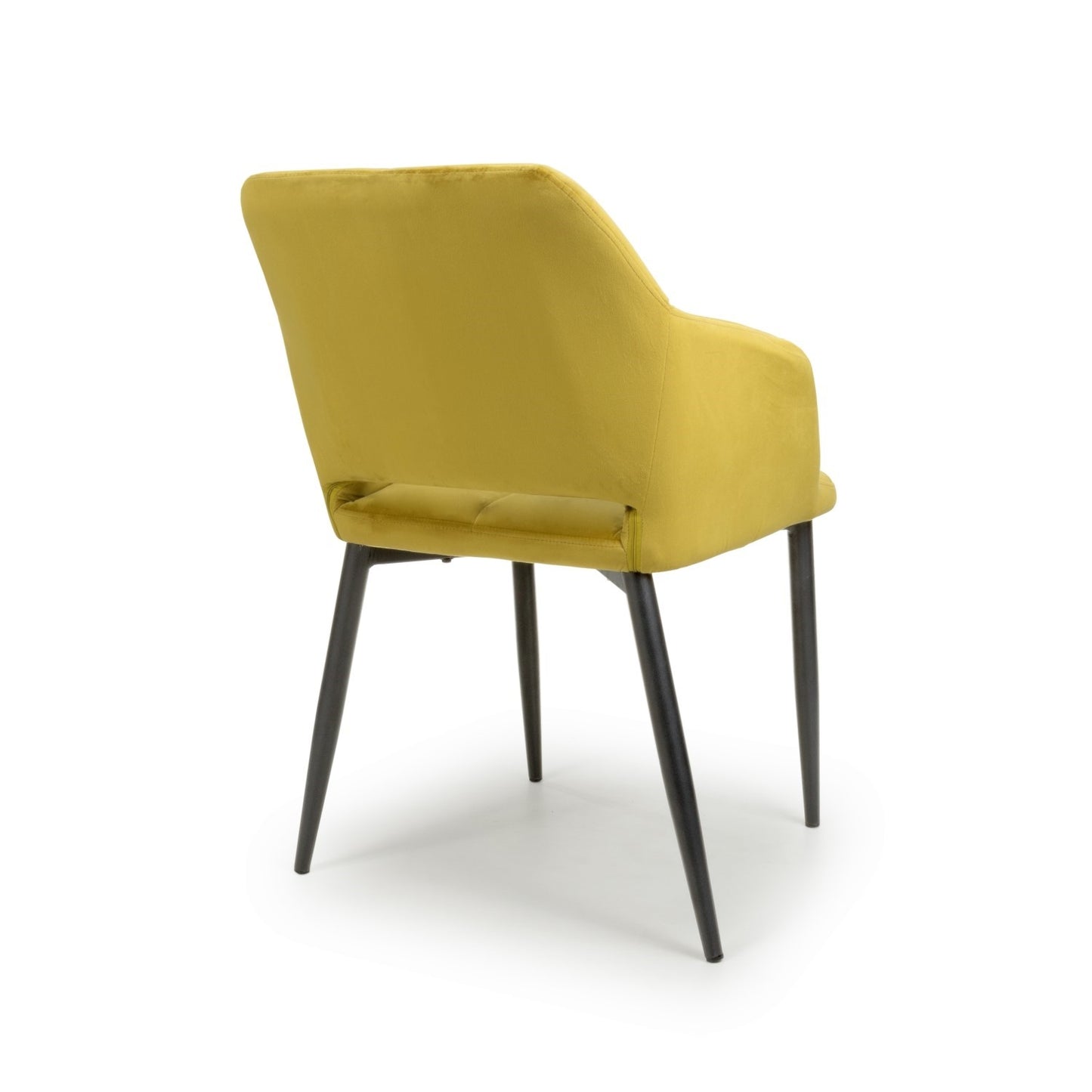 Lime Gold Brushed Velvet Dining Chair