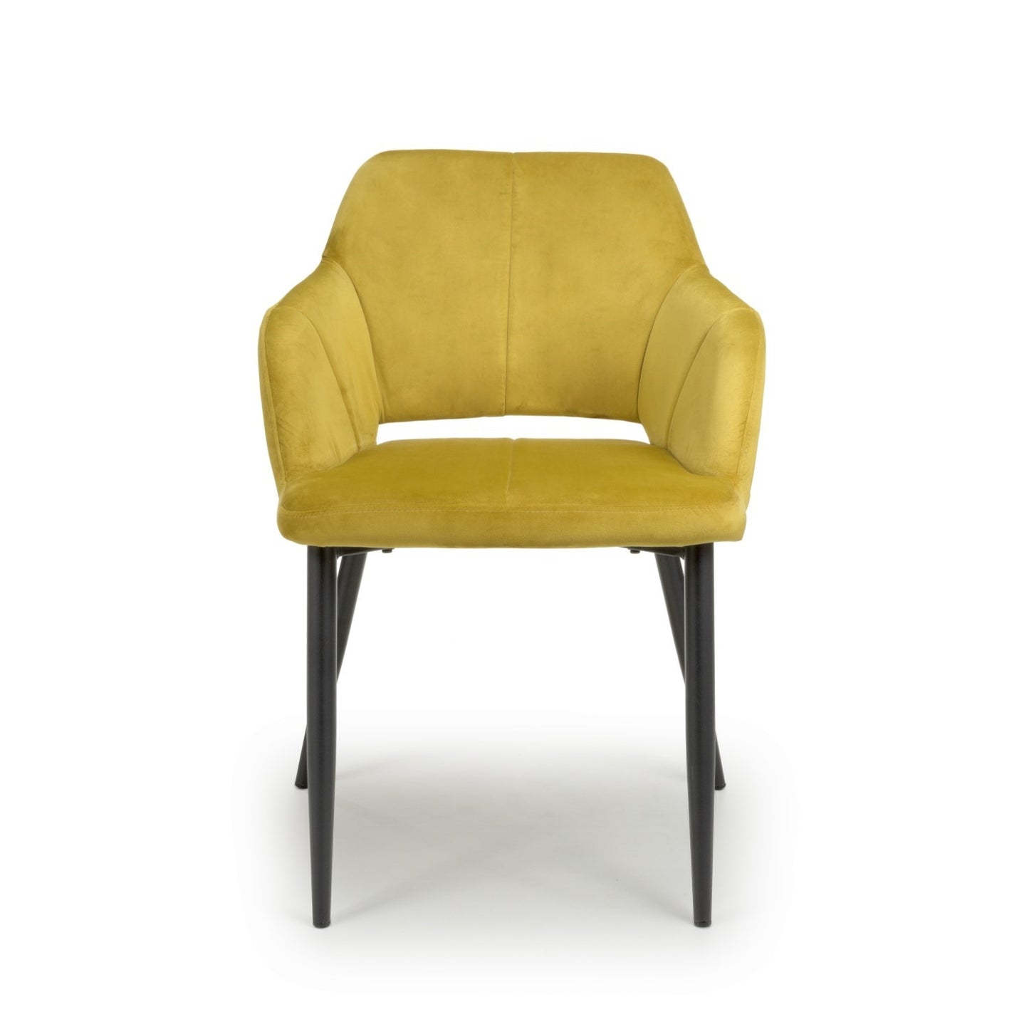 Lime Gold Brushed Velvet Dining Chair