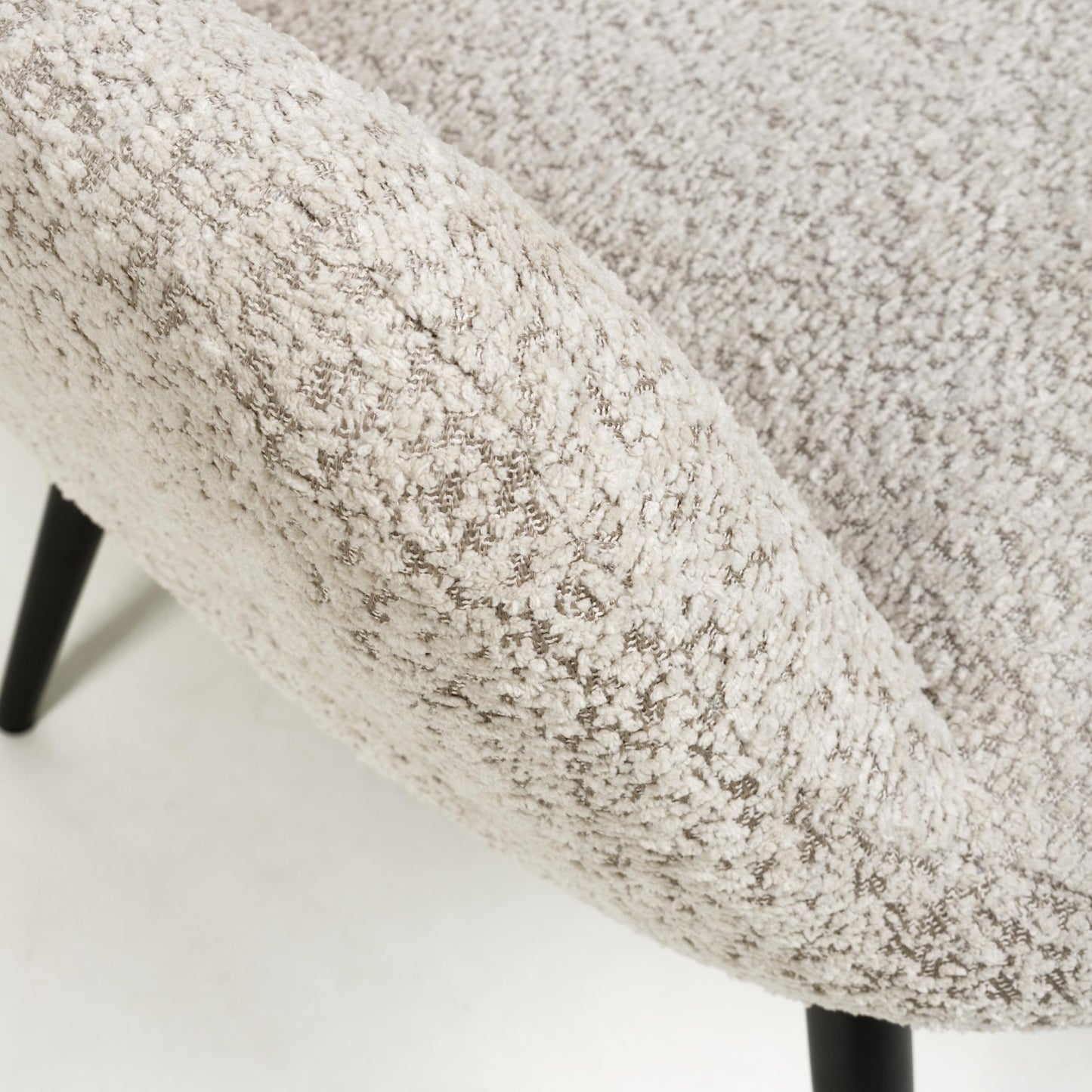 Bordeaux Textured Chenille Effect Mink Armchair