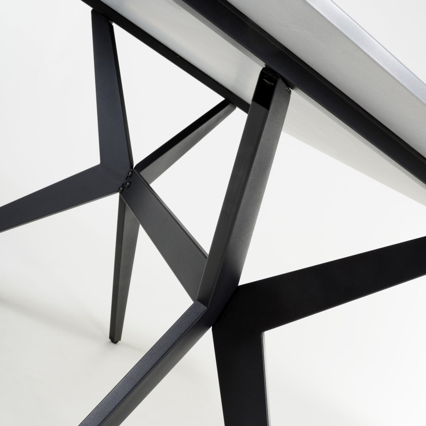 Grey Sintered Stone Ceramic Top Dining Table