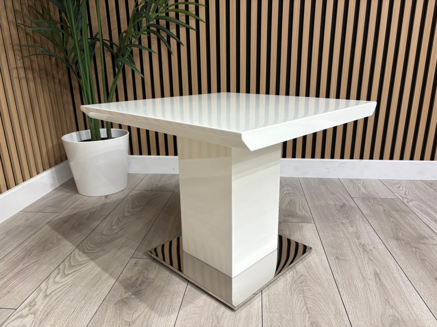 NEXT Sample - Grigio Gloss Square End Table - RRP £229