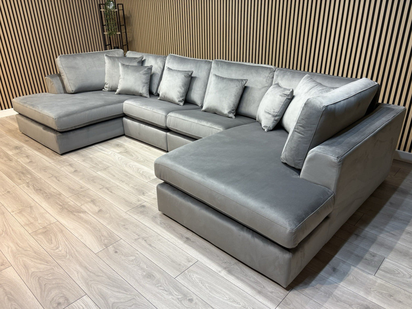 Grey Fabric Corner Sofa