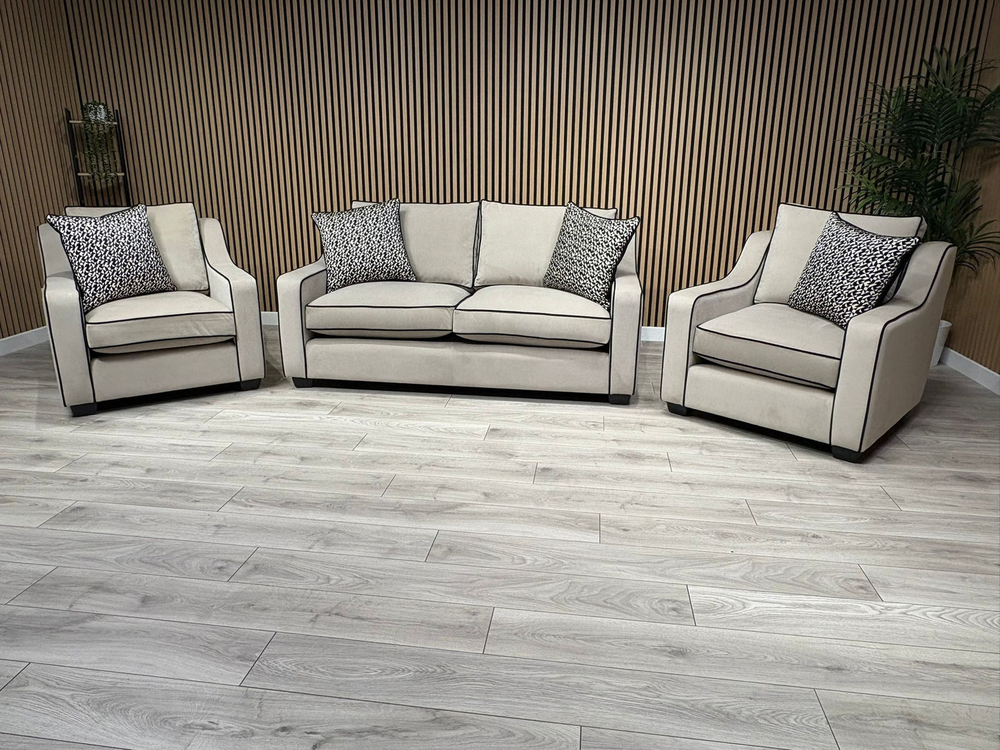 Furniture Village CELINE Fabric 3 Seater Sofa + 2 x Armchairs - RRP £5,685