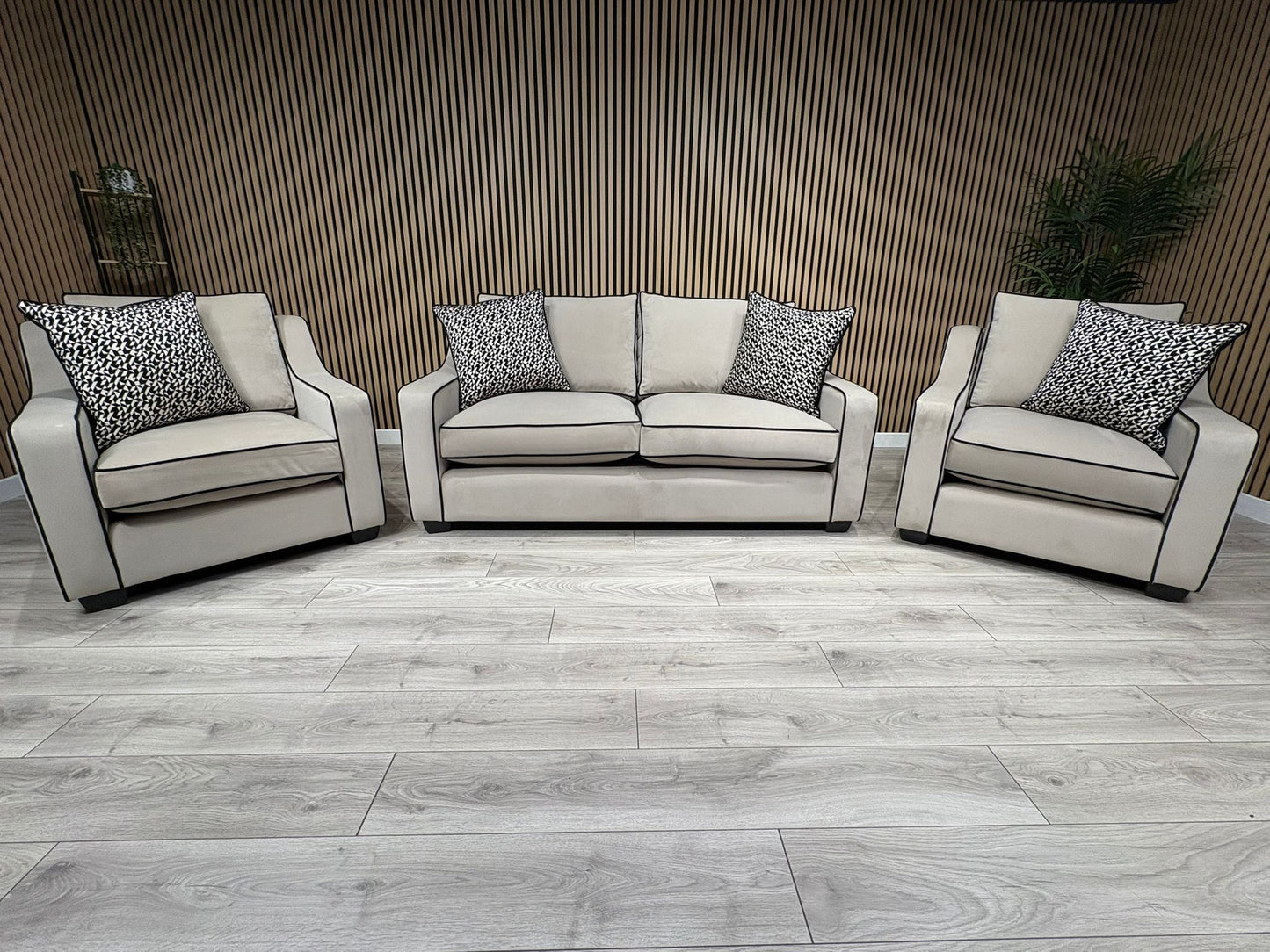 Furniture Village CELINE Fabric 3 Seater Sofa + 2 x Armchairs - RRP £5,685