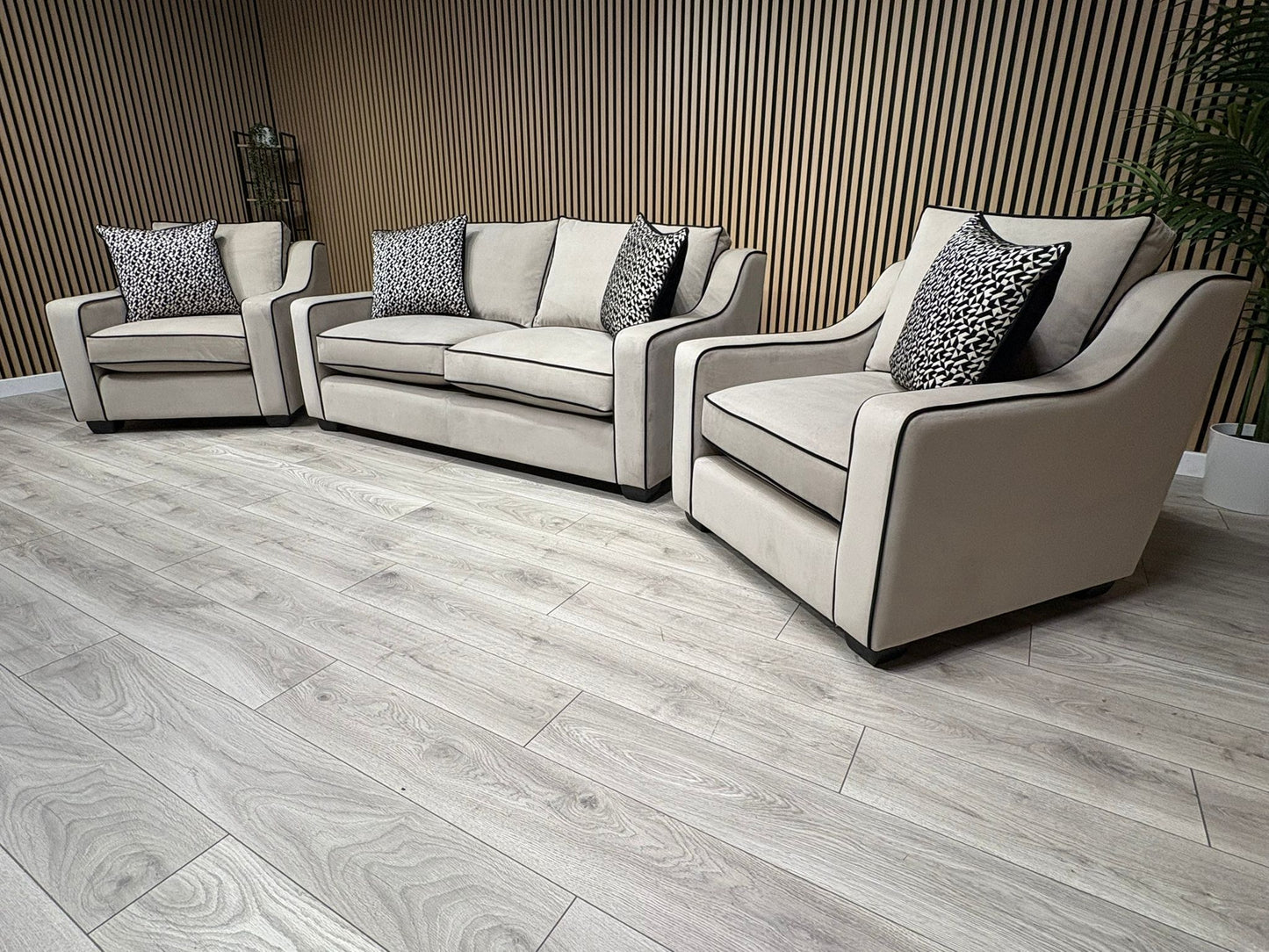 Furniture Village CELINE Fabric 3 Seater Sofa + 2 x Armchairs - RRP £5,685