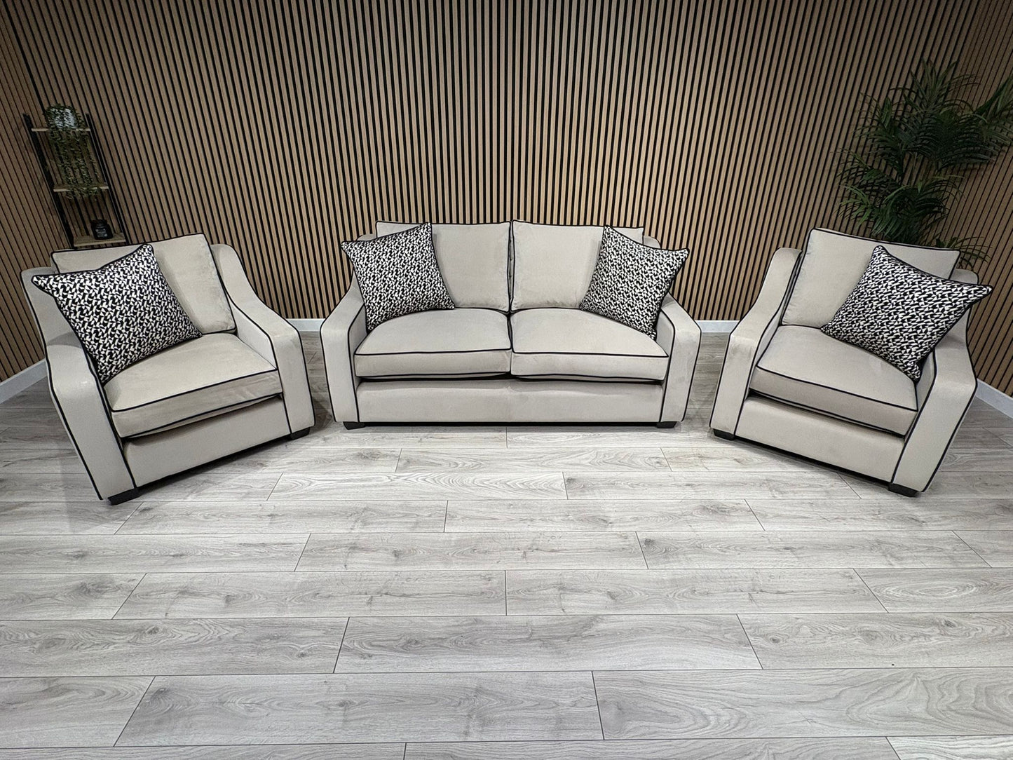 Furniture Village CELINE Fabric 3 Seater Sofa + 2 x Armchairs - RRP £5,685