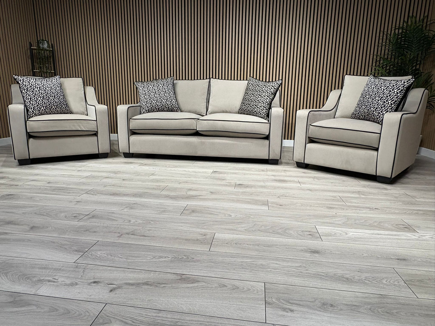 Furniture Village CELINE Fabric 3 Seater Sofa + 2 x Armchairs - RRP £5,685