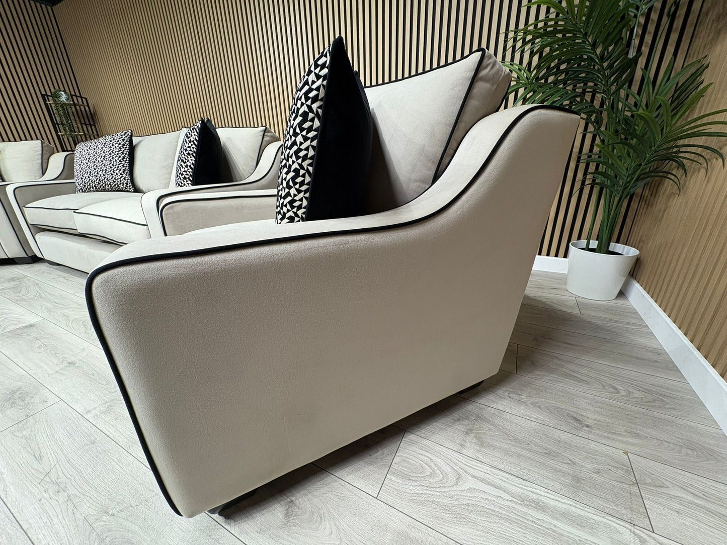 Furniture Village CELINE Fabric 3 Seater Sofa + 2 x Armchairs - RRP £5,685