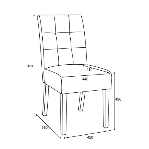 Oatmeal Tweed Fabric Dining Chair White Legs