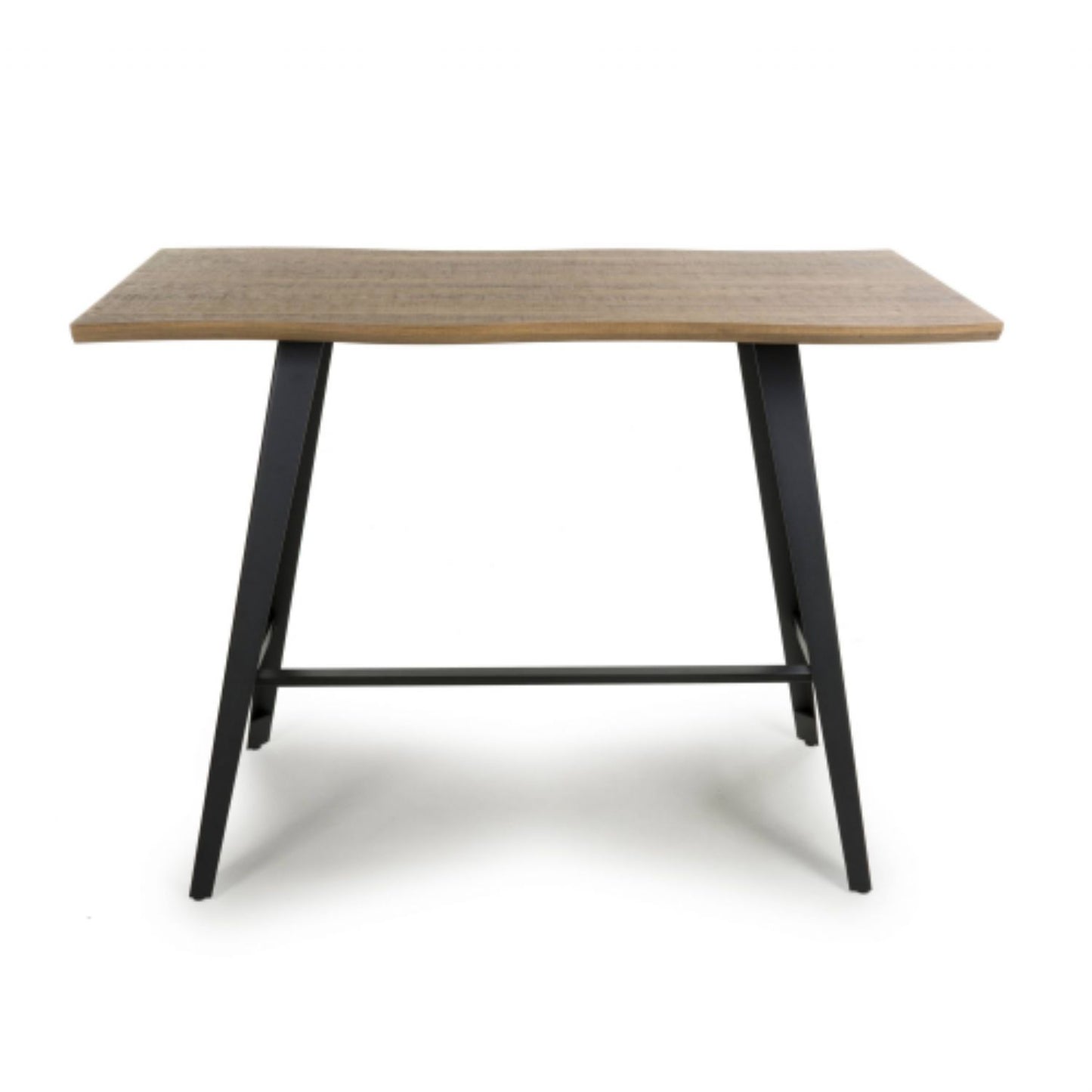 Natural Wooden Curved Edge Breakfast Bar Table