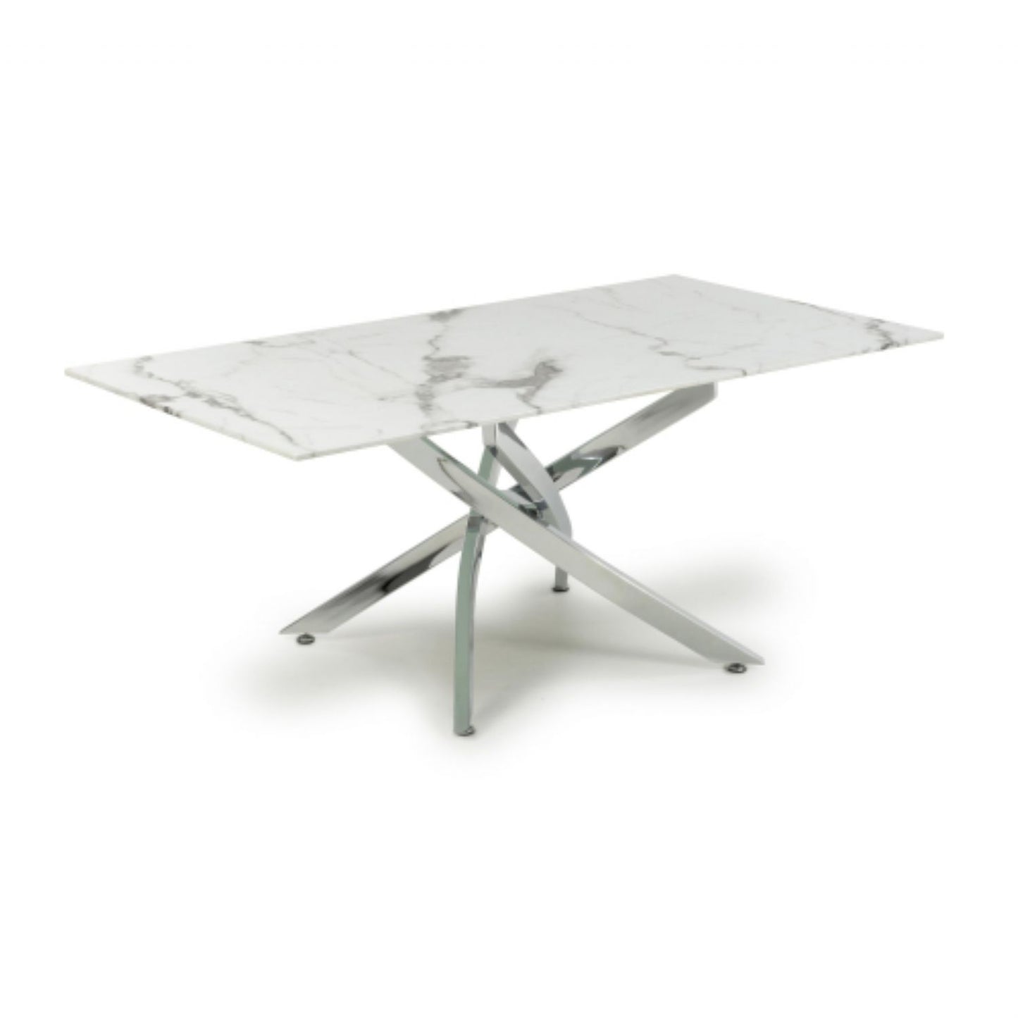 Astoria White Chrome Coffee Table