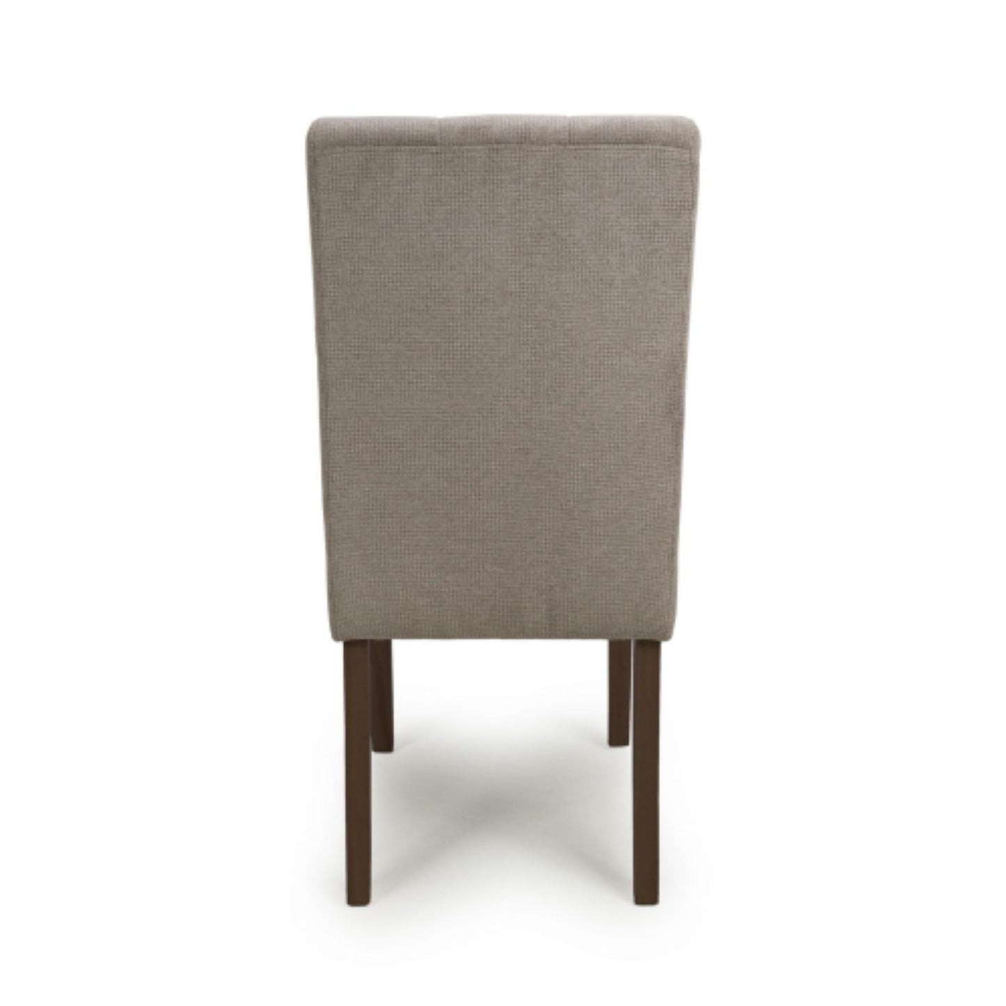 Flax Waffle Light Brown Fabric Dining Chair Walnut Wood Legs