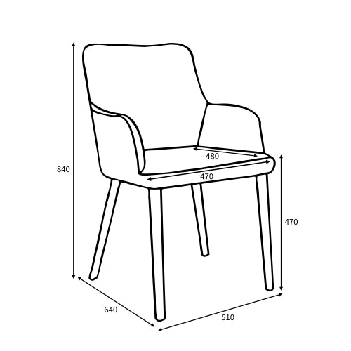 Oatmeal Tweed Fabric Carver Dining Chair with Arms