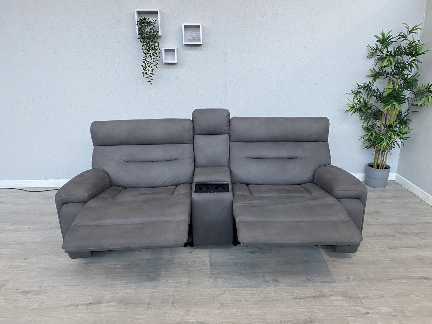 Furniture Village CINEMAX 3 Seater + 2 Seater Power Recliner Media Sofa Set.