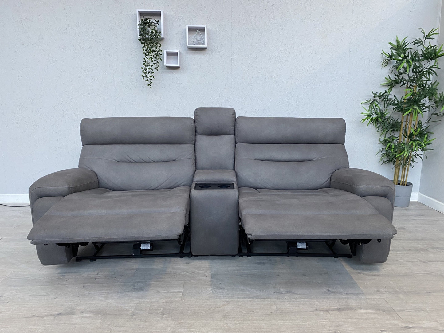Furniture Village CINEMAX 3 Seater + 2 Seater Power Recliner Media Sofa Set.