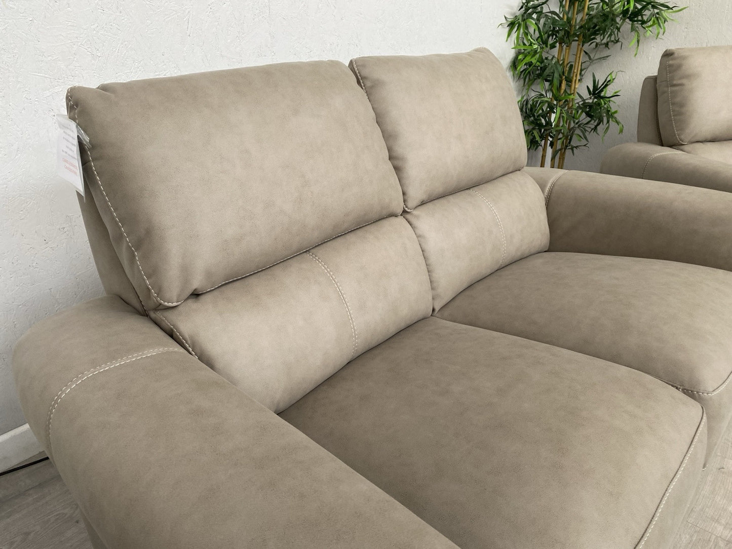 Furniture Village - NIXON Fabric 2 Seater Sofa + 2 x Armchairs, Power Recliner